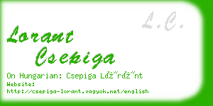 lorant csepiga business card